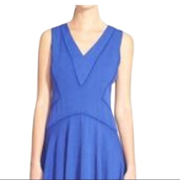 Rebecca Taylor Blue Crepe Gauze Tiered Dress NWT - Picture 3 of 4